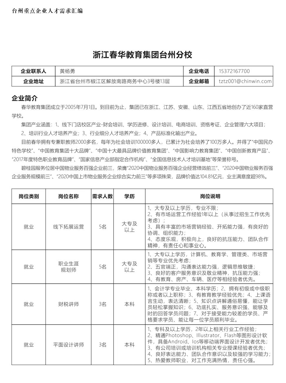 黄岩招聘网最新招聘信息汇总与深度解析